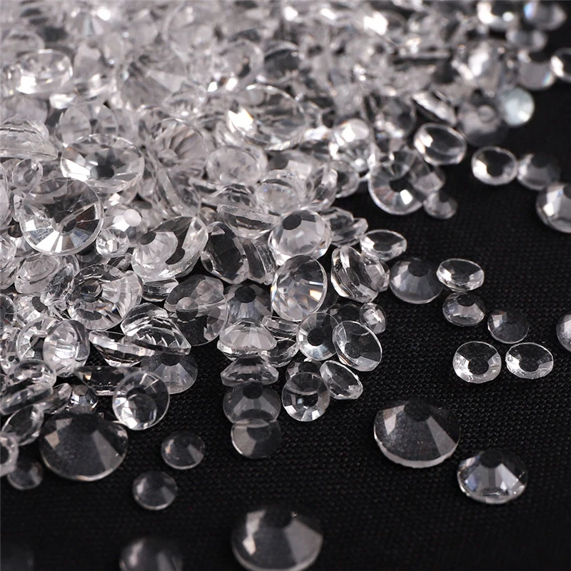 High Quality SS3-SS30 Transparent Glass Flatback Rhinestone Round Unfoiled Bottom Crystal Diamond Glue On Stone for Diy Crafts