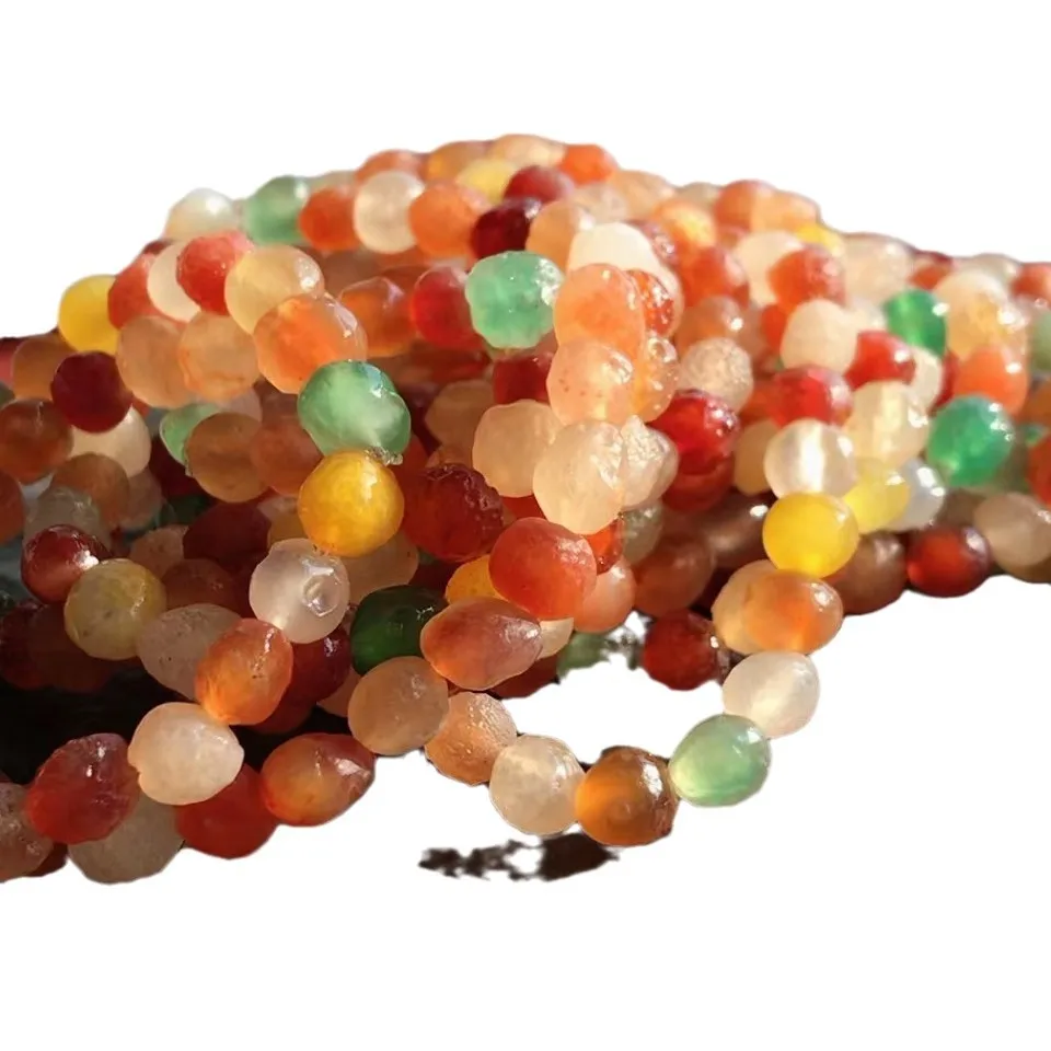 Natural Alashan Gobi Stone Agate Color Agate Stone Bracelet Random Shape Beads Ins Hand String For Women's Gifts Luxury Jewelry - view 5