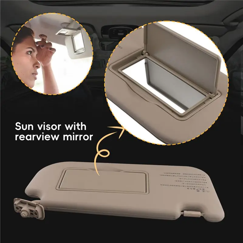 Sun Visor With Makeup Mirror 852021F010EZ 852011F010EZ For Kia Sportage 2005-2010 Sunshade-A74F