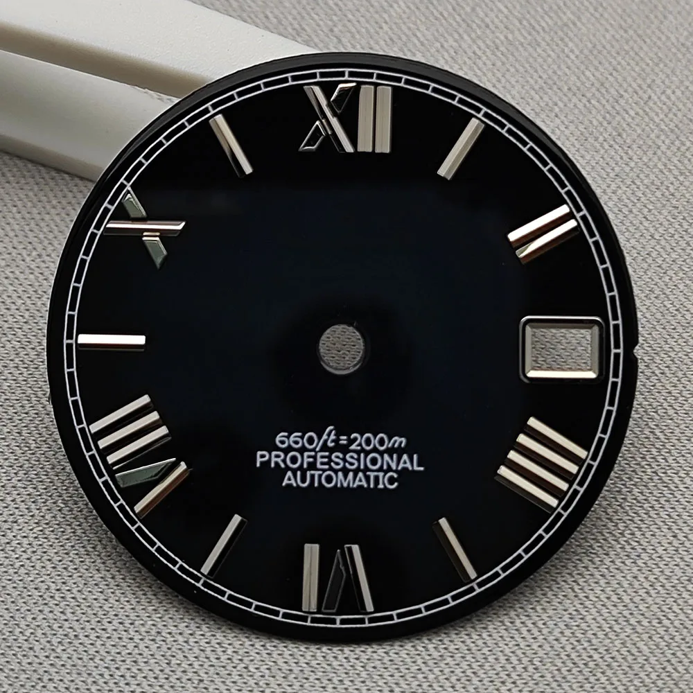 Mostrador de relógio nh35 de 28.5mm, mostrador s adequado para movimento nh35 nh36, ferramenta de reparo de acessórios de relógio