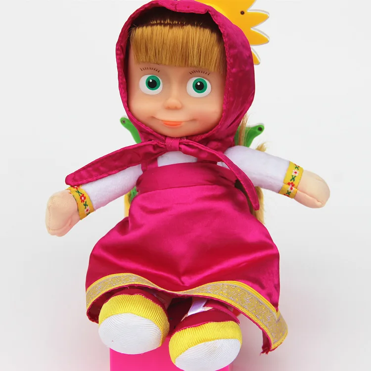 Puede hablar ruso Masha Anime Doll Toy para niños regalos de navidad 24cm