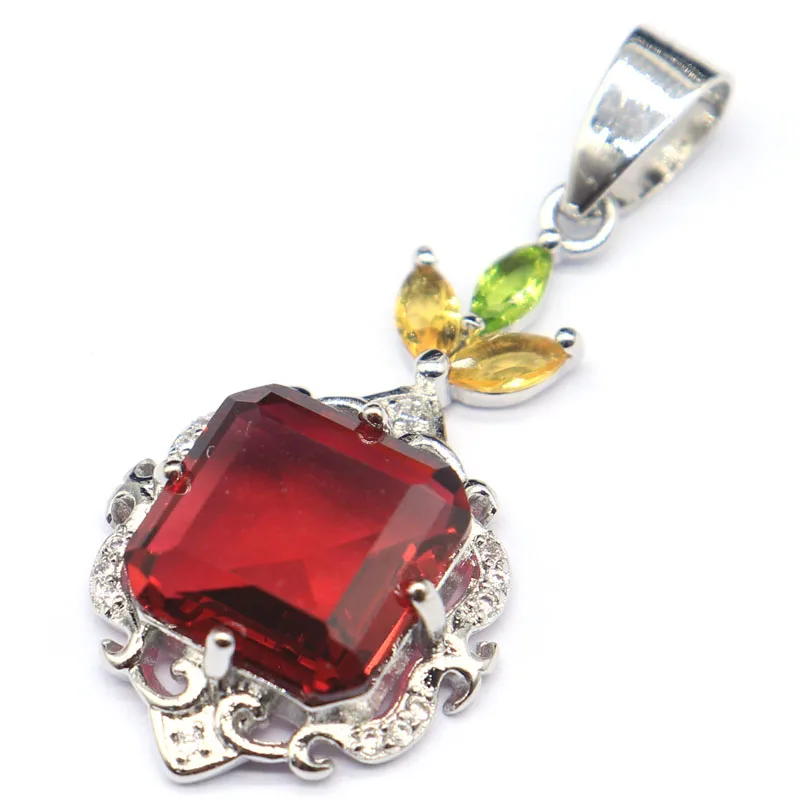 Buy 4 Get 1 Free 38x16mm Lovely Cute Violet Tanzanite Pink Kunzite Citrine Garnet Peridot Citrine Daily Wear Silver Pendant