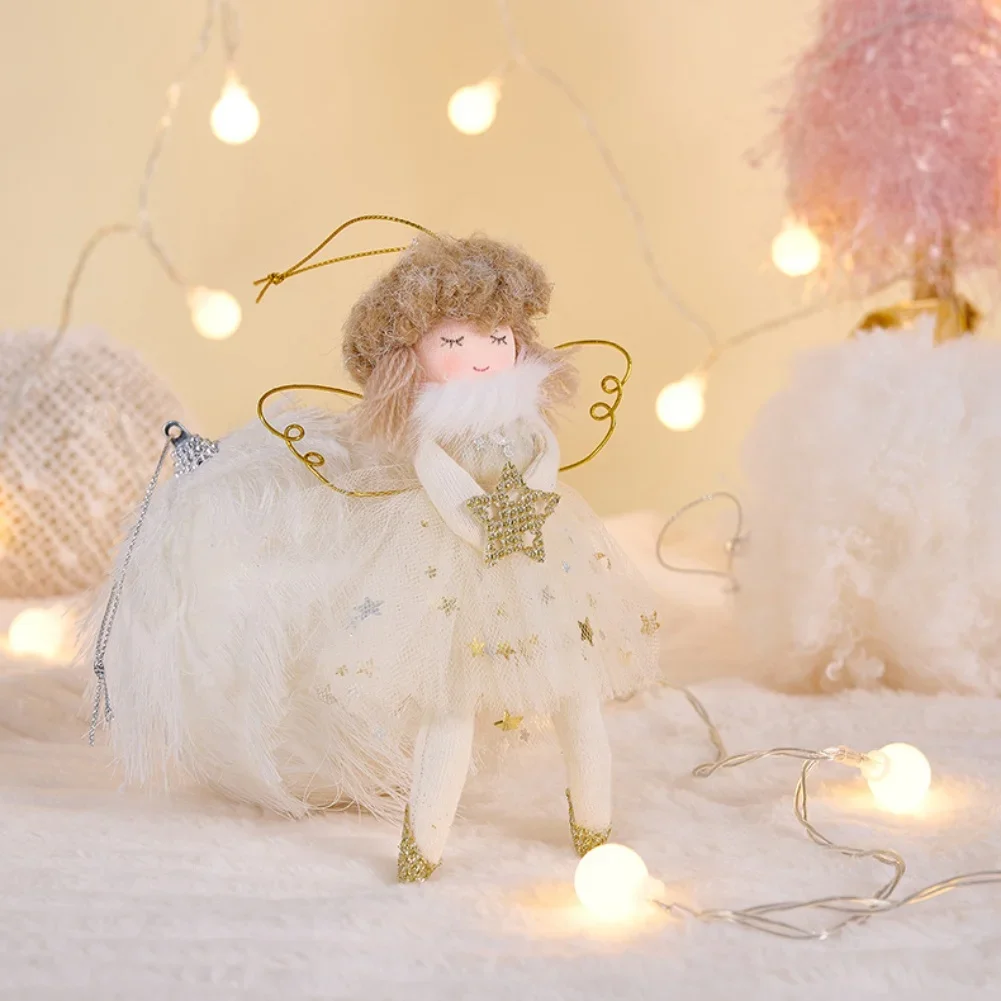 

Whimsical Angel Christmas Angel Ornaments Christmas Celebration Convenient Hanging String Delightful Design Intricate Details