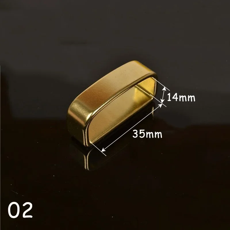 2 sztuk Deepeel 35/40mm czysta miedź paski pierścienie klamry skórzane pętle do paska mosiężna klamra DIY Craft opaska pierścień pętla zapięcie akcesoria