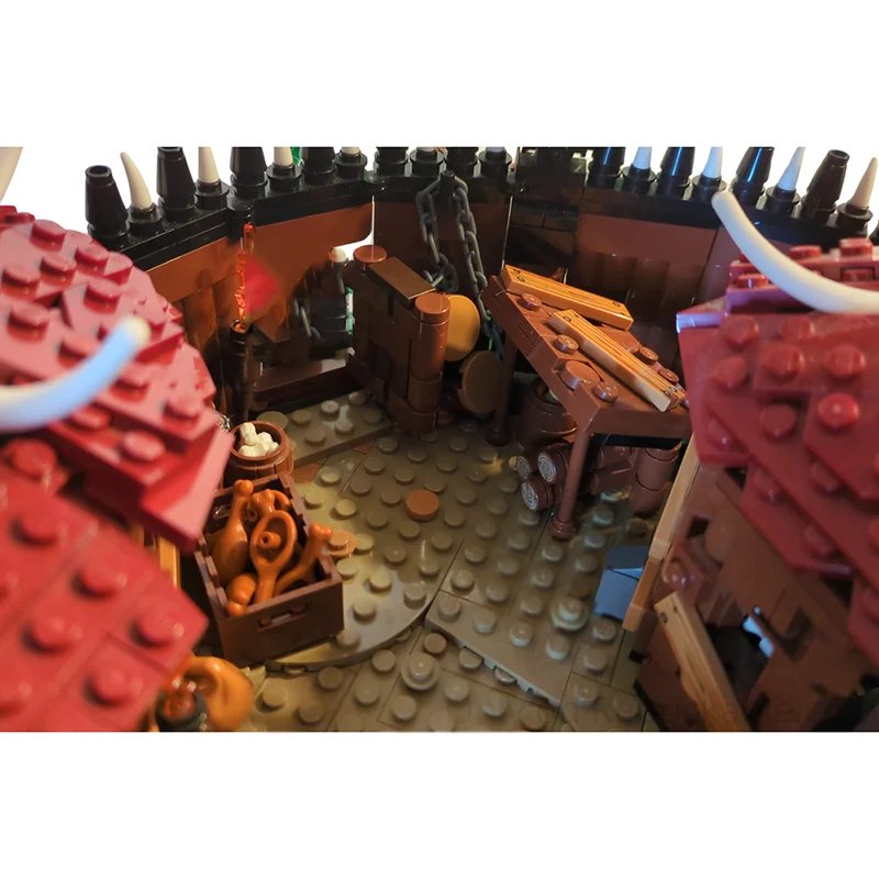 Medieval Castle Model Moc Building Blocks Fantasy Orc Camp Model Technology Bricks DIY Assembly Holiday Construstion Toy Gifts