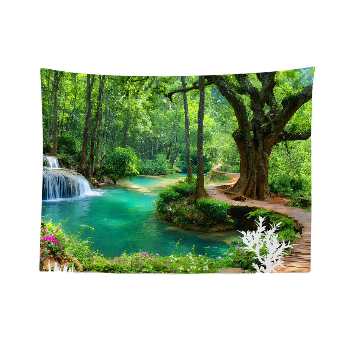 1 قطعة Ins نمط المناظر الطبيعية المطبوعة نسيج خلفية القماش تغطي الجدار القبيح الديكور أحجام متعددة آلة قابل للغسل #2