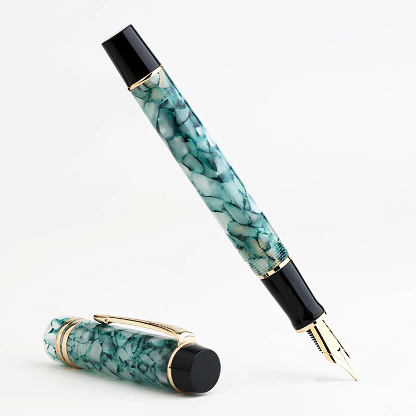 Majohn M600S Celluloid Fountain Pen F Nib with Converter Quality Fashion Office Business Writing Gift Pen Stationery Supplyn