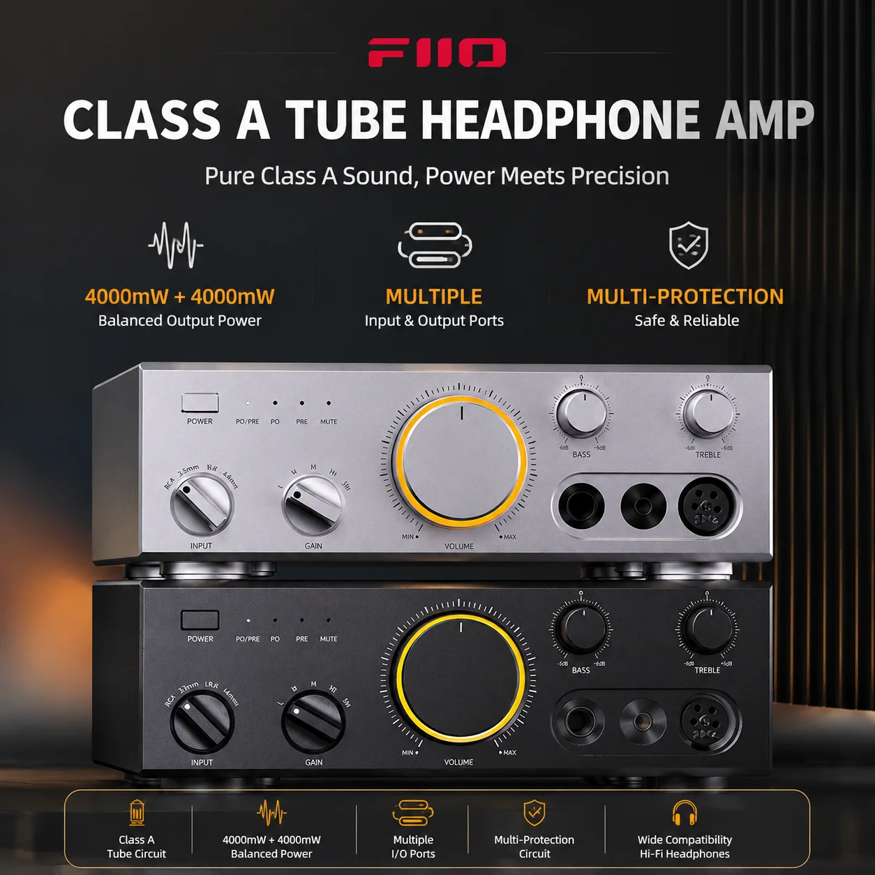 Official Audio Music - FiiO A Sınıfı Masaüstü Kulaklık Amplifikatörü