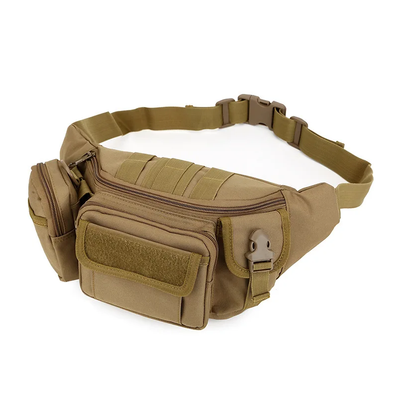 Camouflage crossbody bag outdoor multi-function waterproof and wear-resistant Oxford cloth waist bag tools tactical waist bag