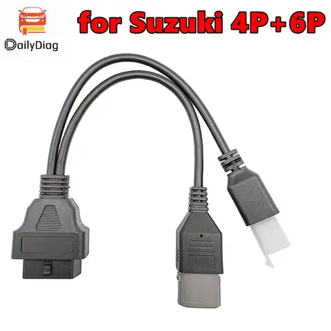 Motorcycle OBD2 Diagnostics Connector Cable for SUZUKI 4Pin+4Pin