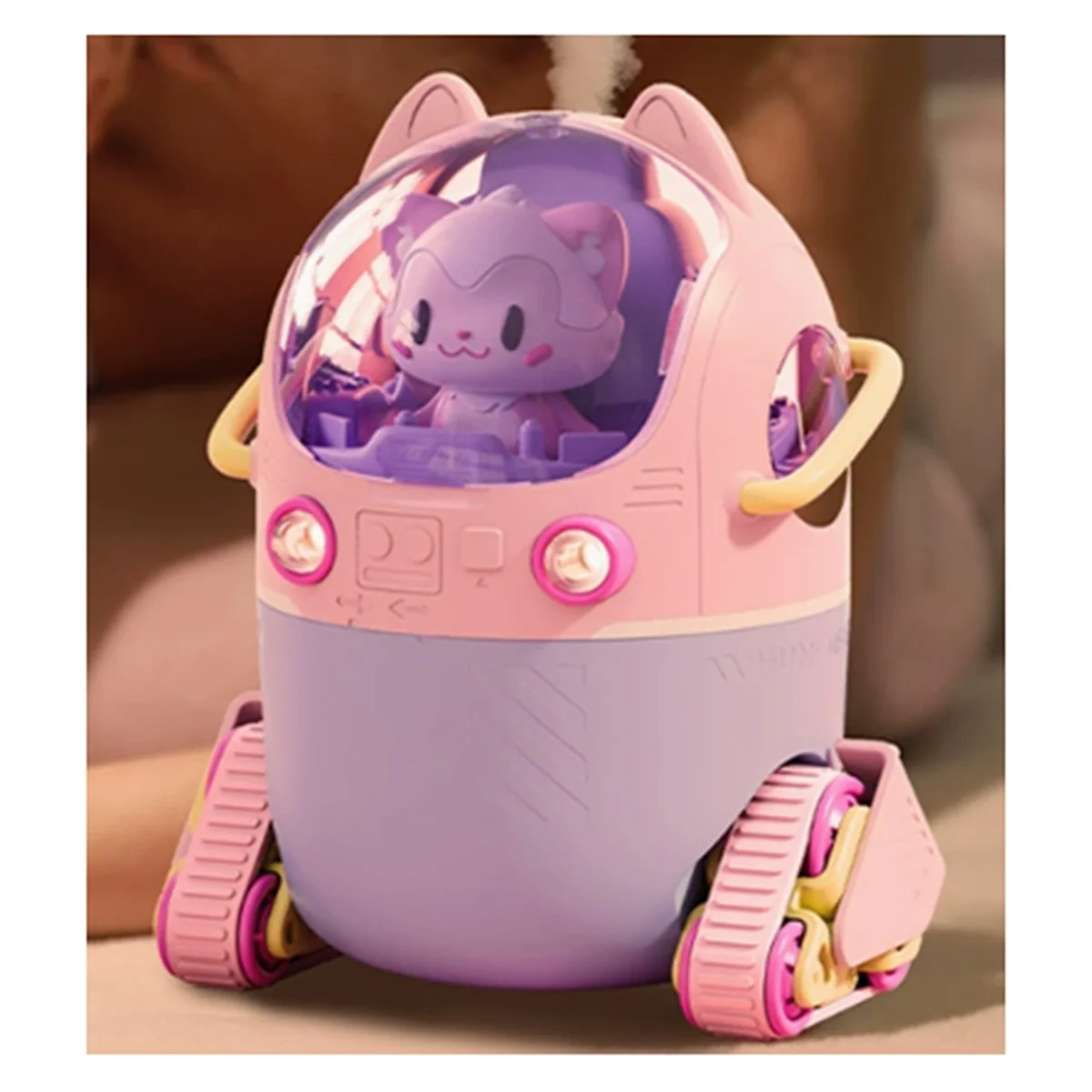 ABXHH Umidificatore domestico portatile da ufficio USB simpatico cartone animato serbatoio per auto 220ML umidificatore d'aria con luce a LED