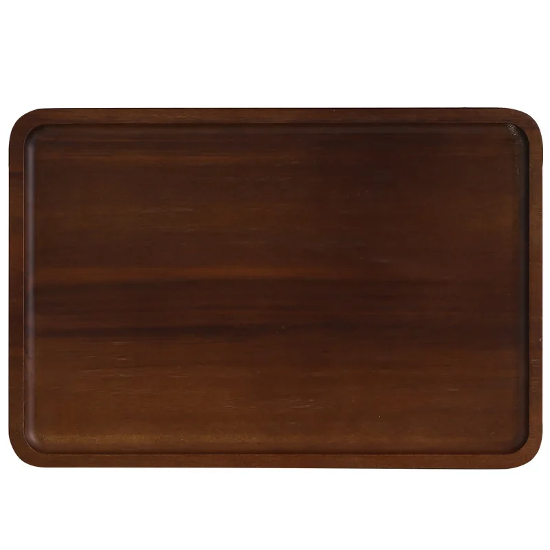 

Household, solid wood rectangular tray, wooden cup holder, water cup, teacup tray, dining tray holder.