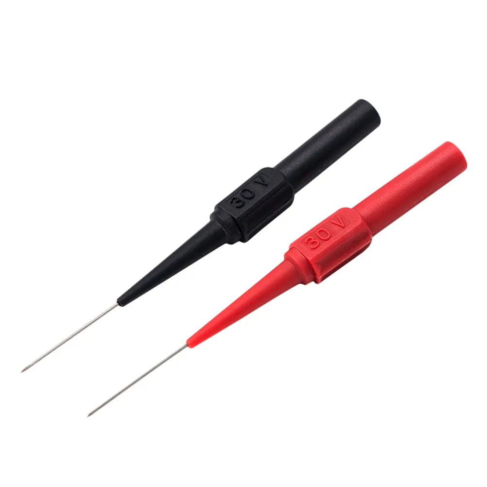 

2Pcs Automotive Repair Test Probe Pins Stainless Steel Wire Piercing Needle Back Pin Multimeter Probes for Car Circuit Tester