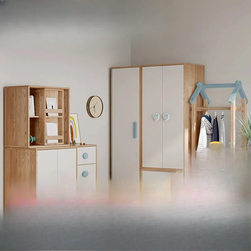 

Children's large-capacity combined wardrobe can be heightened, stacked locker, coat rack, and growing furniture