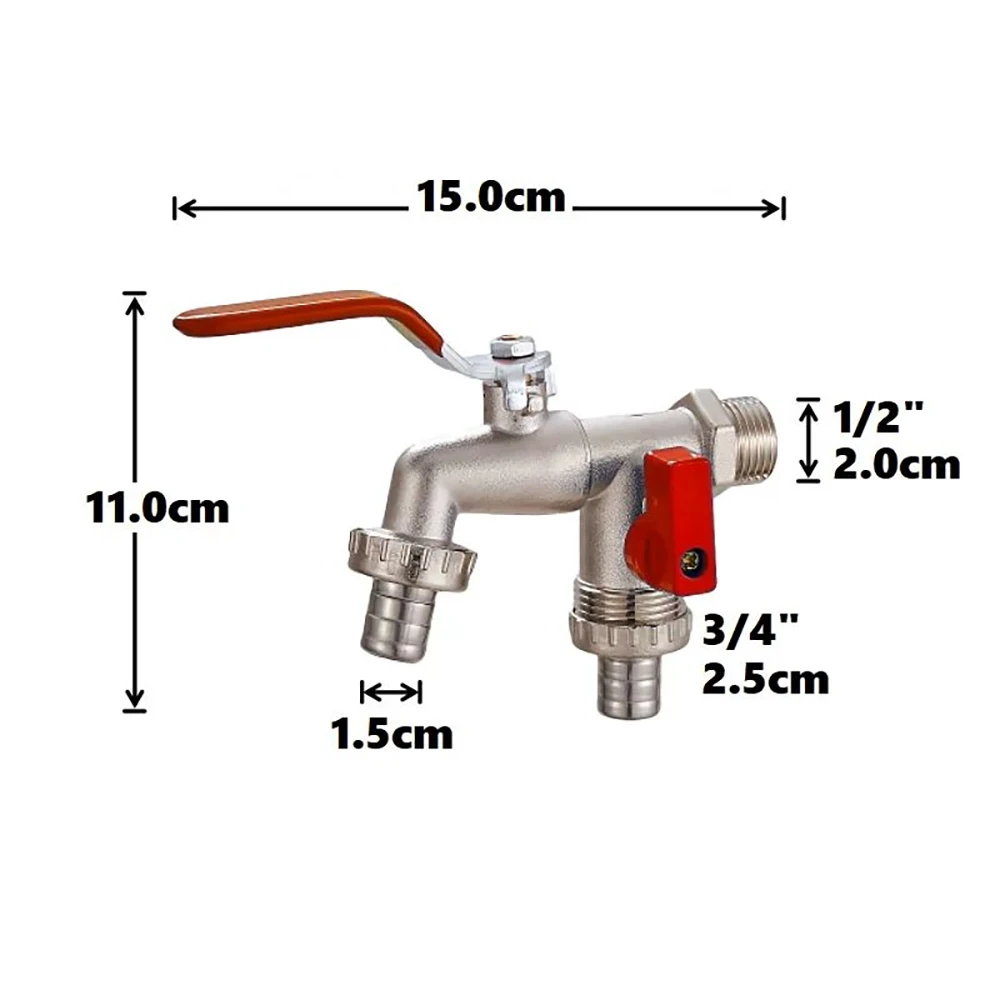 12 Zoll Zinklegierung Garten-Wasserkugelhahn mit Innen- und Außengewinde-Design und Hebelgriff für die Gartenwasserversorgung im Freien – Detail 6