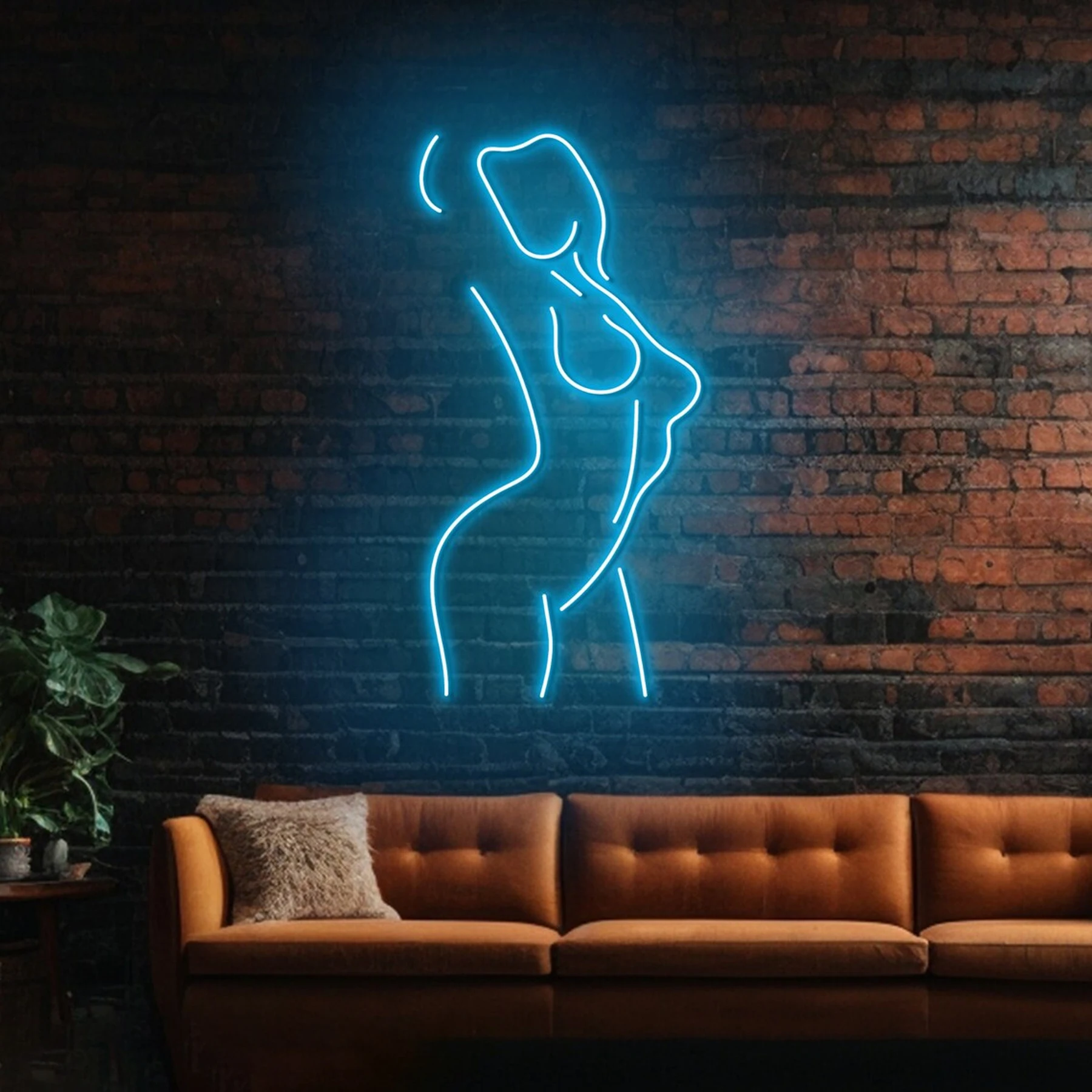 Sexy Woman Neon Sign Woman Posing Line Art Wall Decor Custom Sexy Woman Body Sign Game Room Girl Room Wall Hanging