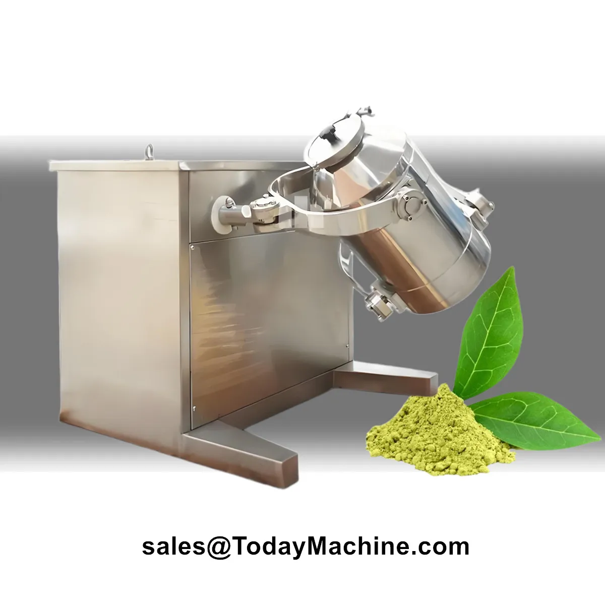 الفولاذ المقاوم للصدأ البلاستيك الغذاء المحرض الكيميائية 3D طبل خلاط آلة خلط