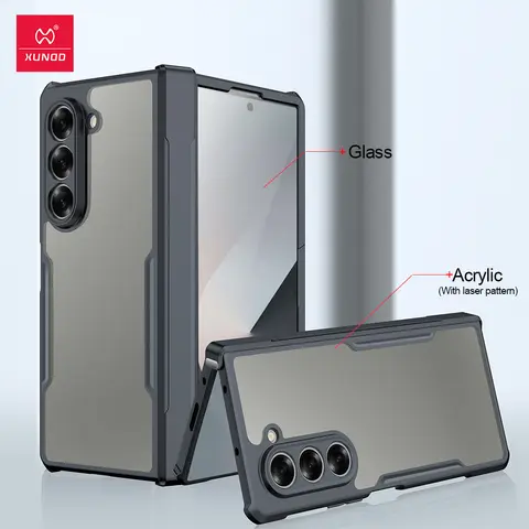 Xundd For Samsung Z Fold 6 7 Case Galaxy Z Fold 5 4 3 SE Airbag Shockproof Shell with Screen Protection Anti-fingerprintz 플립6