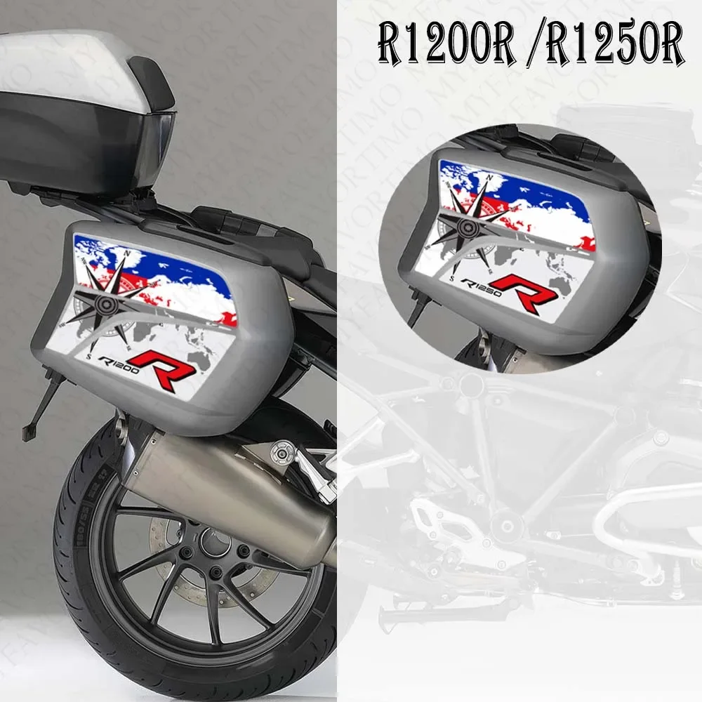 For BMW R1200R R1250R R 1200 1250 R R1200 R1250 Trunk Luggage Cases scratch resistant decorative protection Stickers Decals