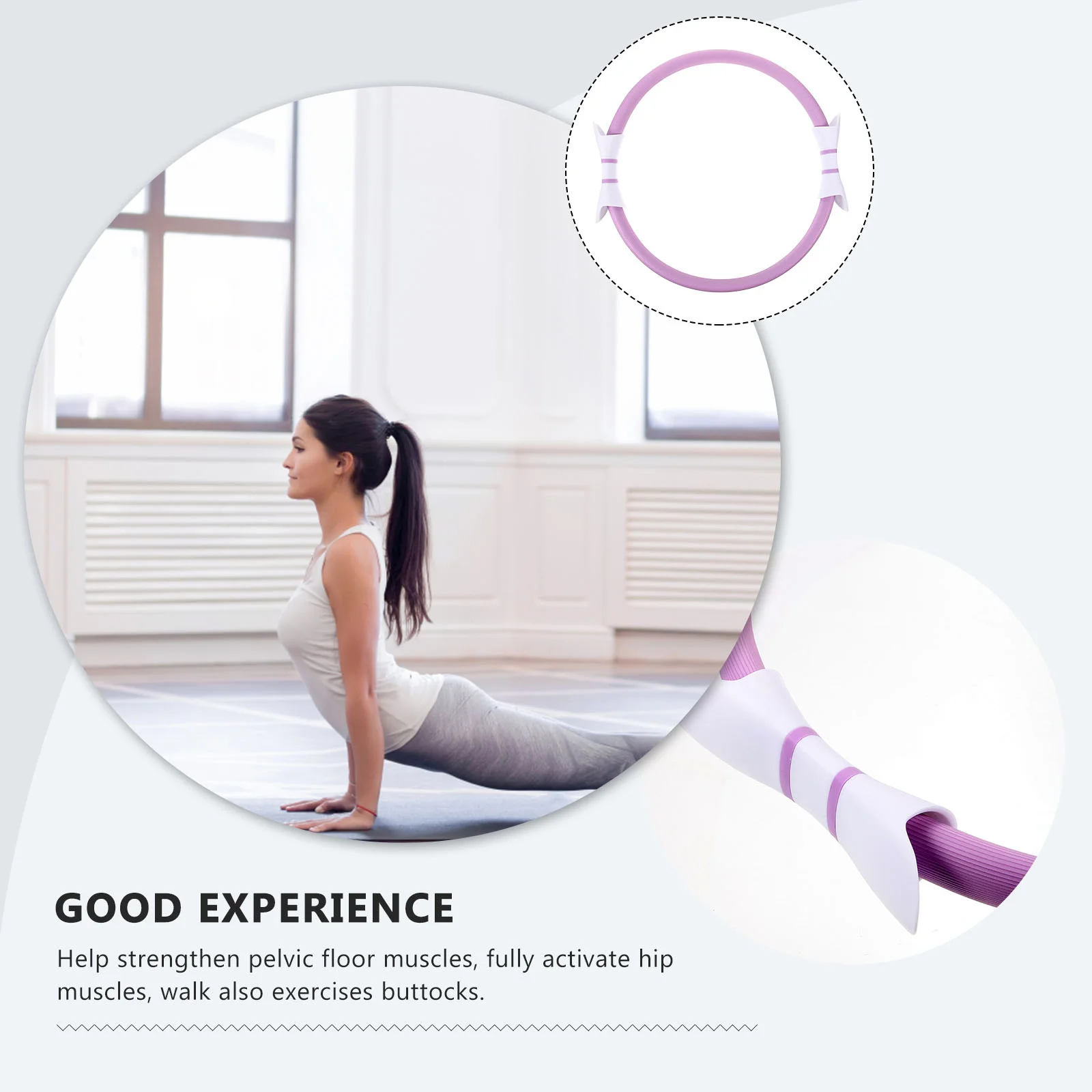 Pilates Circle Muscle Non-slip Yoga Ring Aids for Thigh Workout Glass Fiber Exercise Rings