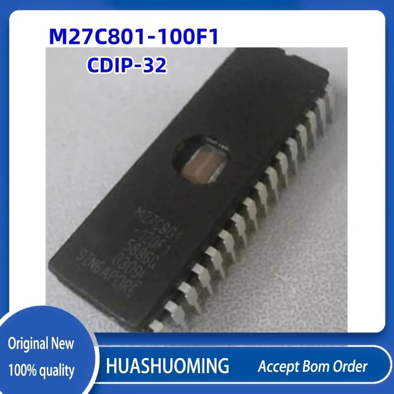 5Pcs/Lot  ne  M27C801-100F1 M27C801 -100F1 27C801 EPROM UV 8MBIT  CDIP-32 M48Z128Y-85PM1   M48Z128Y-85 M48Z128   M48Z128Y DIP32