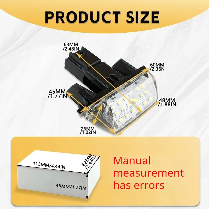 2PCS For toyato Verso YARIS LEVIN CAMRY V50 VERSO COROLLA AURIS AVENSIS 81270-0F020 81270-02131 License plate Light Lamp