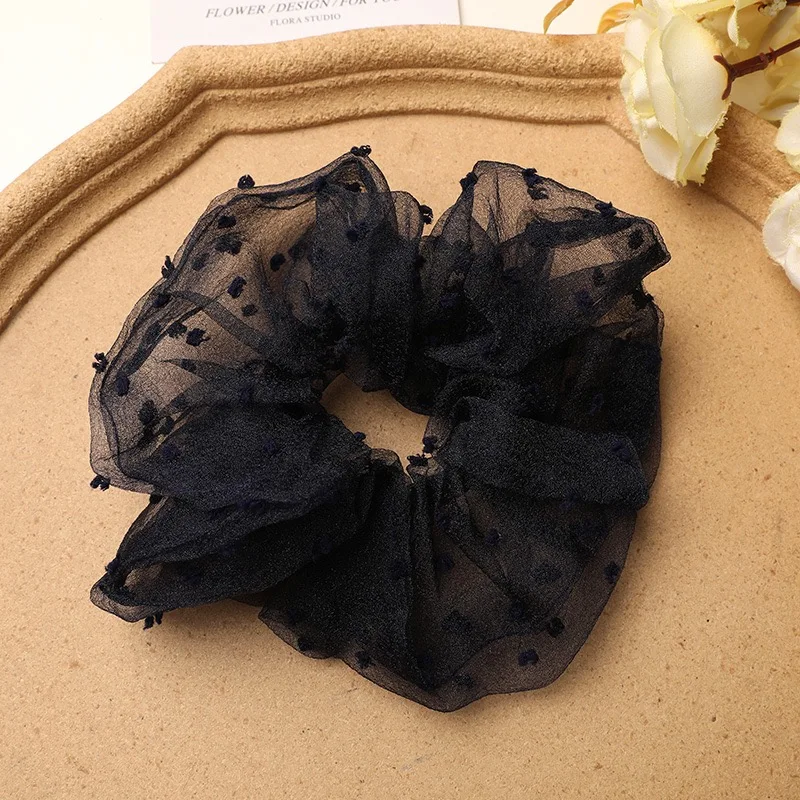 New Scrunchie for Head Band Accessories 6pcs Wholesale White Fabric Hairband Wedding Ornament Bulk Supplier