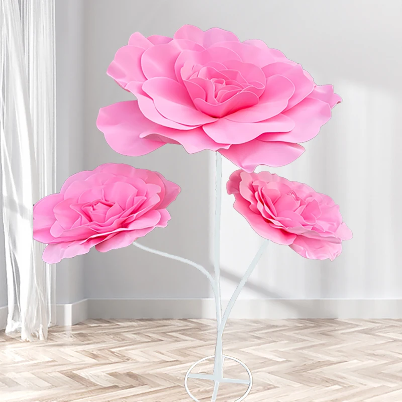 

Large Foam Rose Flower Standing Flower Set Garden Decoration Outdoor Photography Background Holiday Supplies Wedding Background