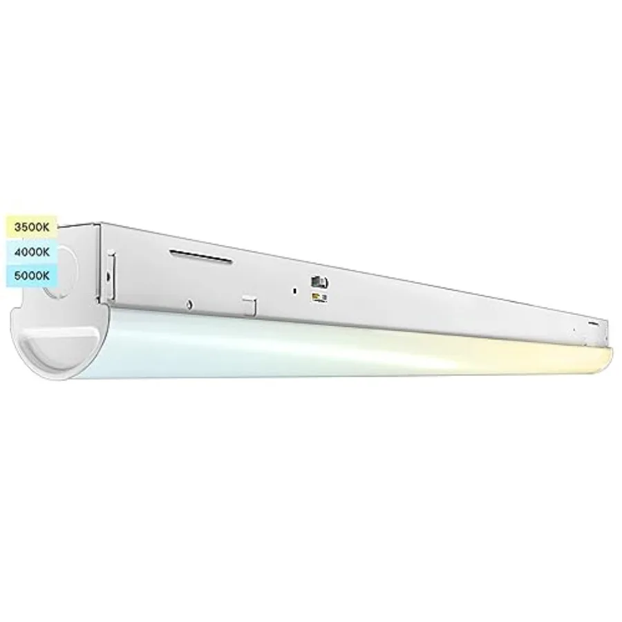 3Feet Slim LED Shop Light, 25W, 3450 Lumens, Linear Strip, 3 Color Selectable 3500K-5000K, 0-10V Dimmable, Flush Mount, UL List