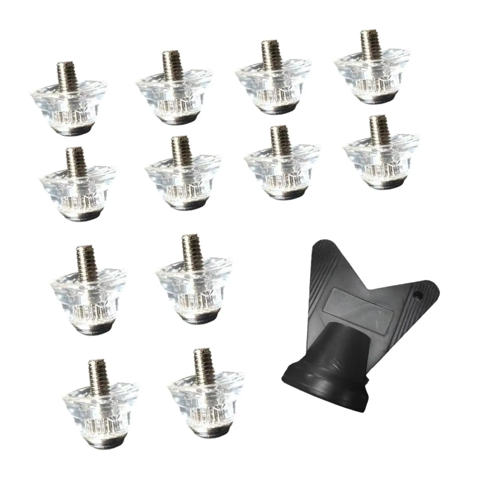 12 шт. футбольных шипов для бутс с резьбовым креплением 5 мм и нескользящими шипами для регби