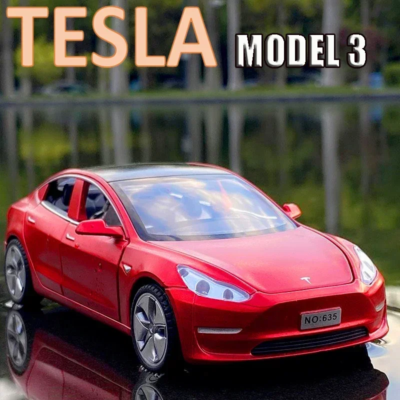 1:32 Tesla modèle 3 haute Simulation moulé sous pression en alliage de métal modèle de voiture retirer son lumière voiture enfants cadeau Collection E126Multi Do