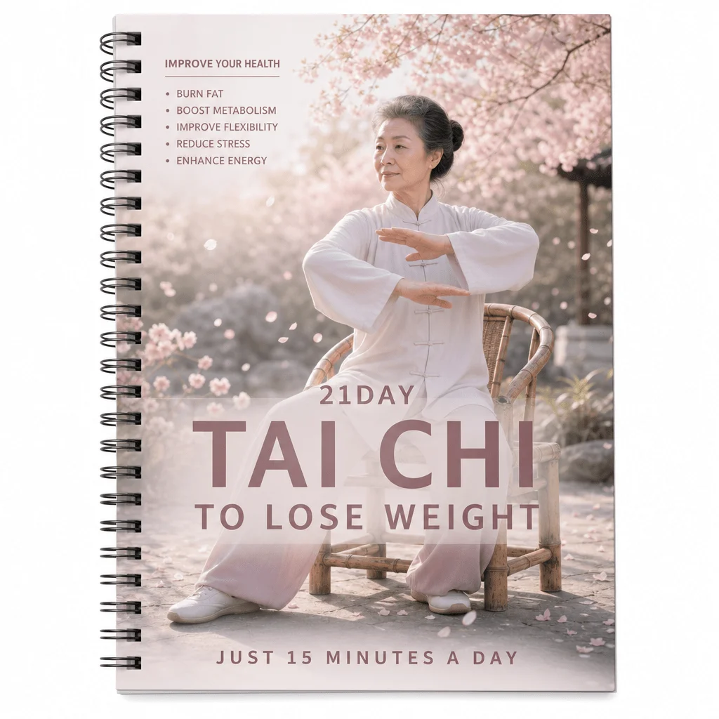 

21-day Sitting -burning Tai Chi Guidance Manual, 15-minute Gentle Sitting Exercise Tutorial Every Day. Simple Tai Chi Movements Help Burn, Boost Metabolism, Enhance Flexibility, Relieve Stress and Restore Vitality. Suitable for Middle-aged And