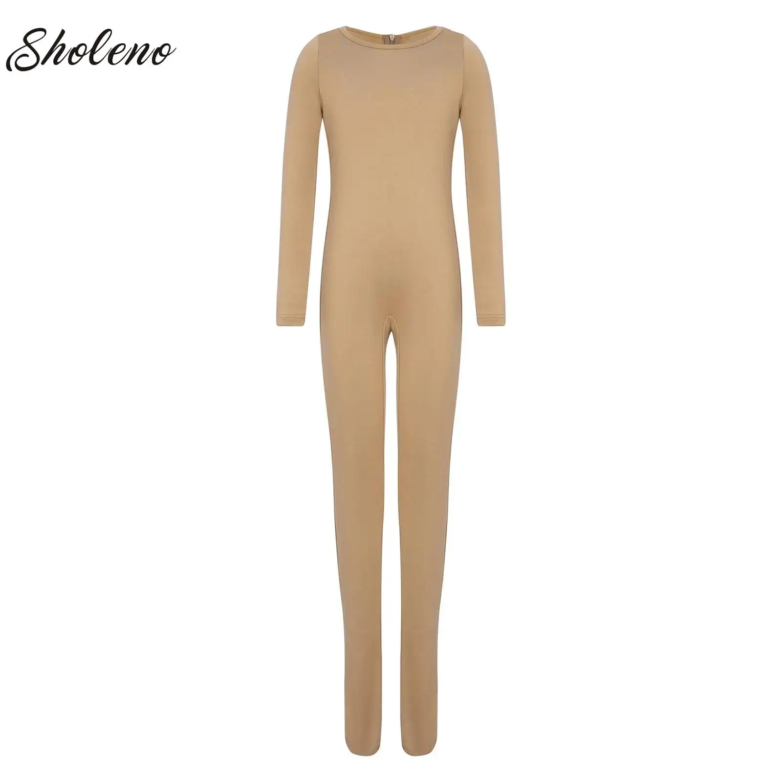 

Children's Ballet Gymnastics Leotard Dance Practice Warm-Up Training Costume Girls Long Sleeves Jumpsuit Dancewear Full Unitards