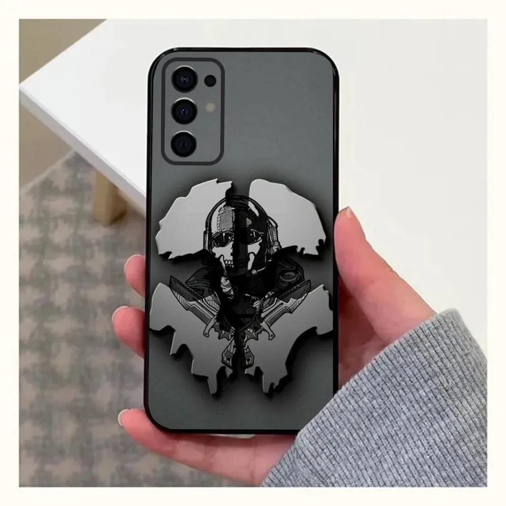 حافظة هاتف C-COD Call Of D-Duty Ghost لهاتف سامسونج S24,S21,S22,S23,S30,Ultra,S20,Plus,Fe,Lite,Note,10,9,5G غطاء ناعم أسود