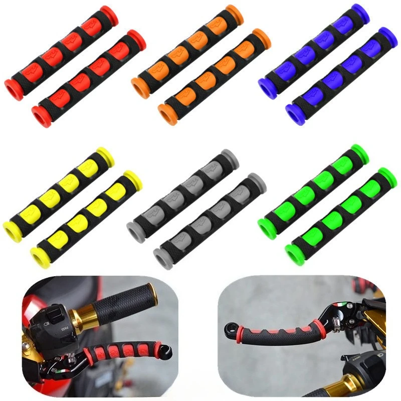 Soft Anti-Slip Motorcycle Brake Handle Bar Silicone Sleeve Motorcycle Bicycle Protection Cover Protective Handlebar Accessories