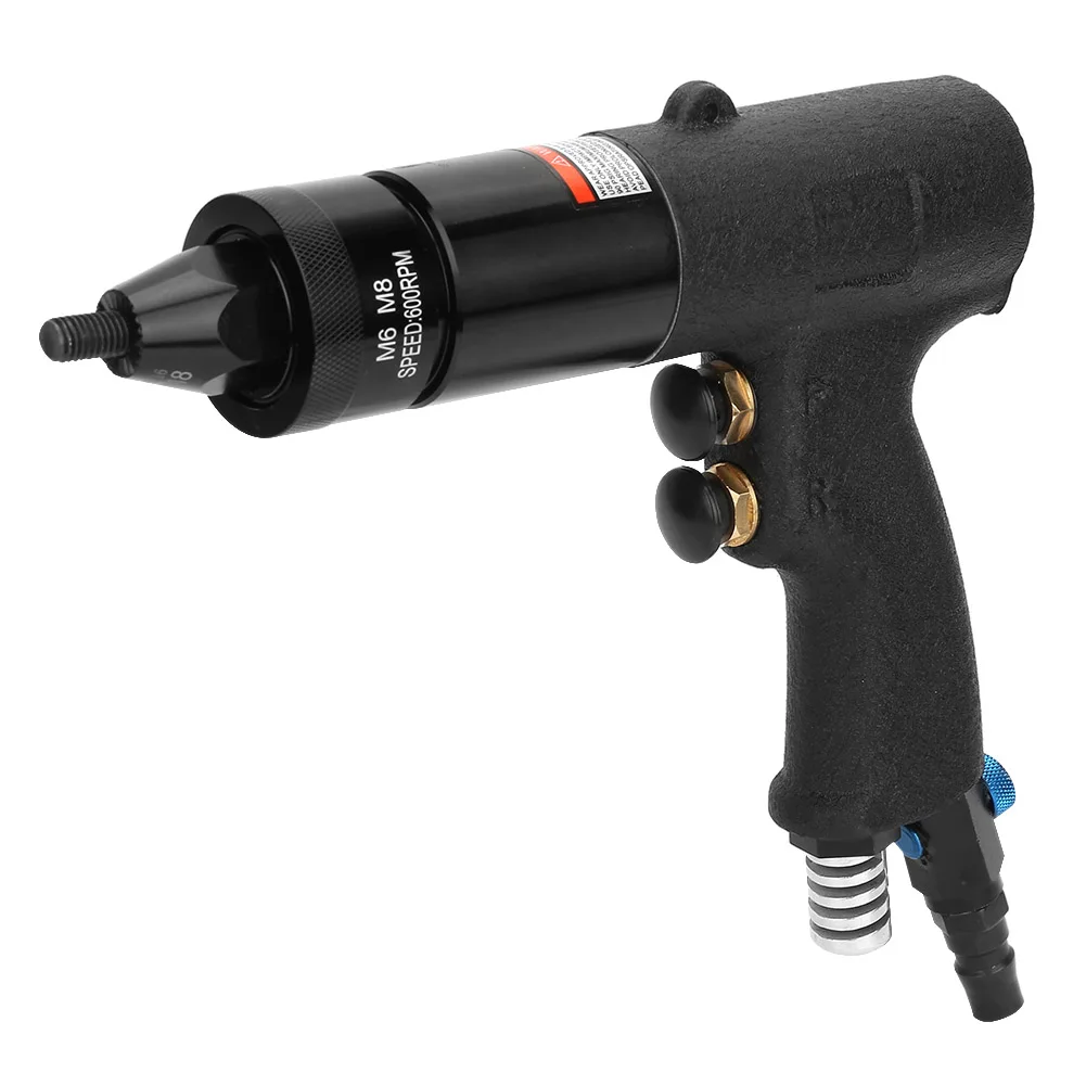 Pneumatic Riveting Gun Air Rivet Gun Automatic Air Riveter Nut Gun Tools Metal Plate Pipe Riveting Tools Self-Locking Design