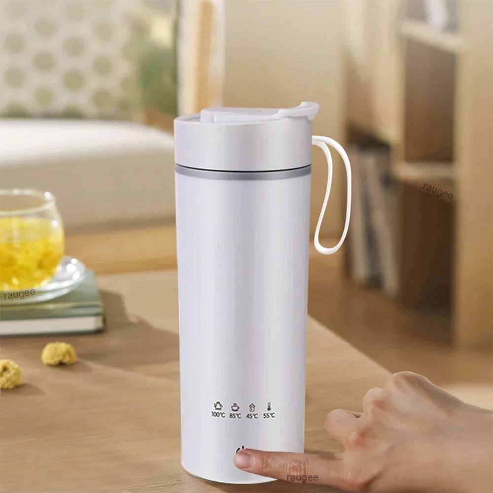 

Mini Electric Kettles Portable Smart Thermos Cup for Tea Coffee Boil Water Travel Electric Kettle with 4 Temperature Settings
