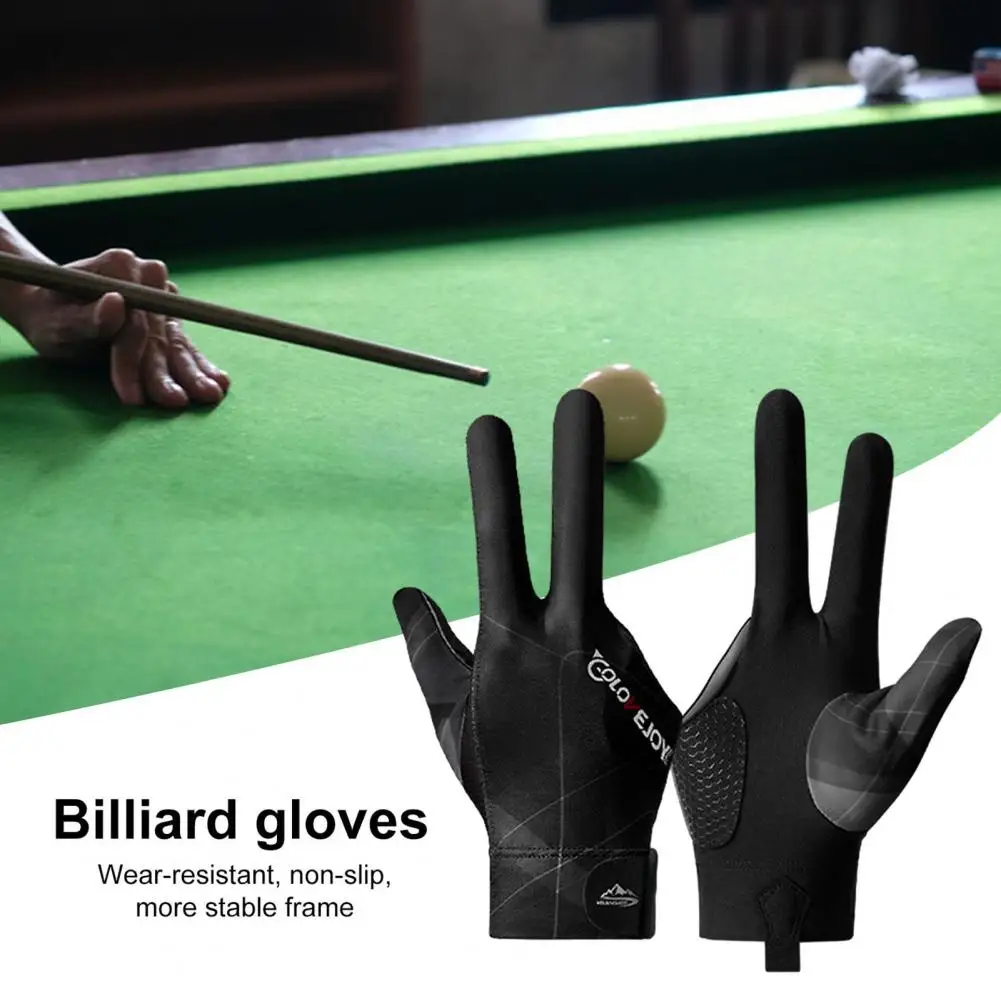 Fingerless Gloves Soft Fit Billiards Gloves Enhanced Grip Breathable Billiards Gloves Left Right Hand for Men