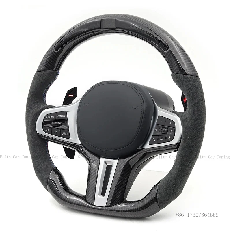 

Руль из карбона с LED-подсветкой M Sport, подходит для BMW G01 G05 G20 G21 G80 G81 G22 G23 G26 G29 G30 G32 G87 F40 F44 M340i M440i 330i