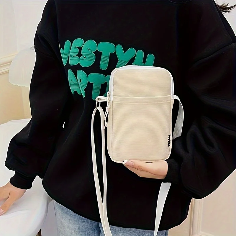New Spring and Summer All-match Mini Crossbody Bag, Fashionable and Simple Women\'s Vertical Mobile Phone Bag