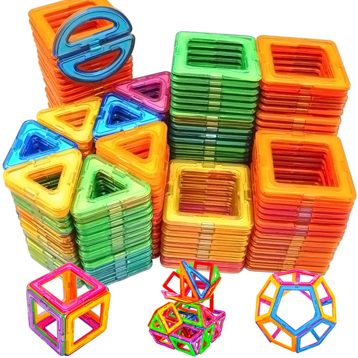 مكعبات بناء مغناطيسية للأطفال، ألعاب تركيب، قوالب مغناطيسية، هدايا أعياد ميلاد وعطلات للأطفال