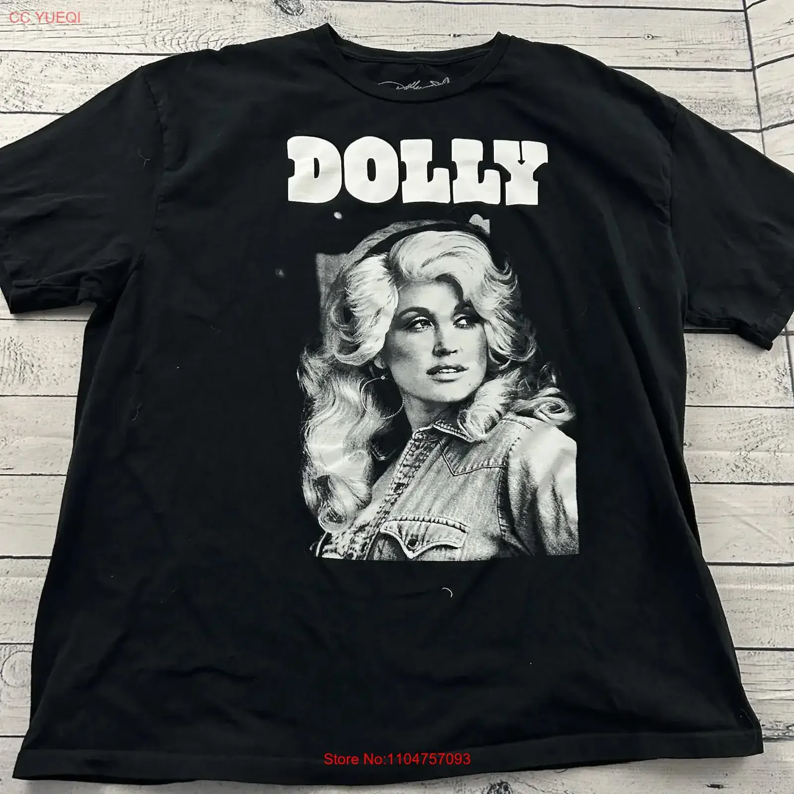 Dolly Parton  T Shirt Men's 2XL Black vintage Washed designer clothes streetwear Stylish Casual Breathable Slightly Stretched