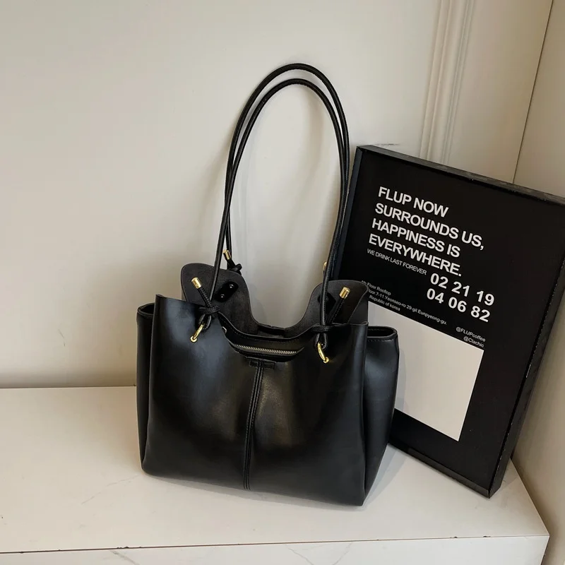 

Дизайнерская женская сумка большой вместимости на одно плечо, портативная сумка для покупок, роскошная кожаная женская сумка-тоут под мышками