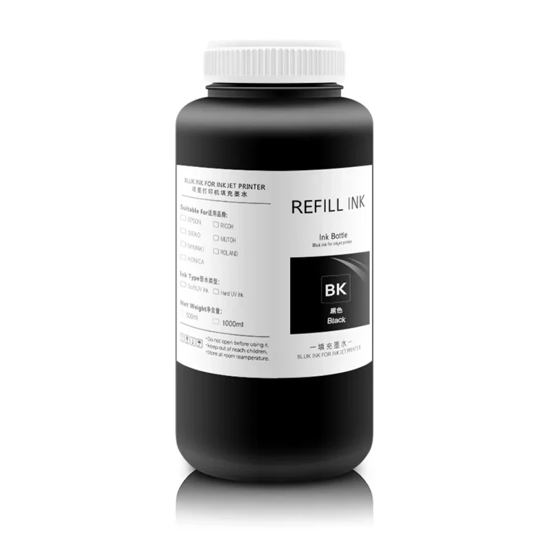 Imagem -02 - Led Tinta uv Curável para Ricoh Gh2220 Cabeça de Impressão Jato de Tinta Industrial Rígida Flexível e Neutra Tinta uv para Vidro de Metal Cerâmico 1000ml