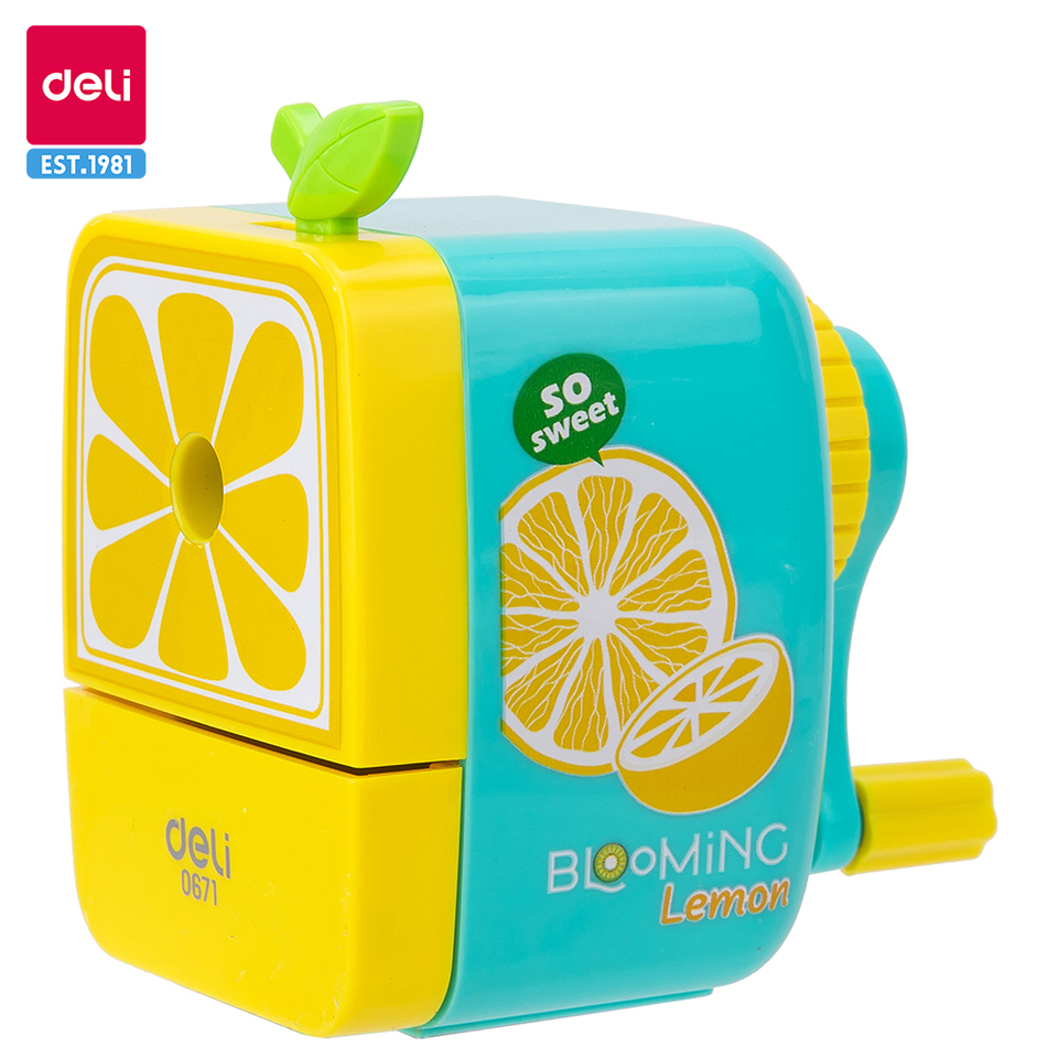  DELI Rotary Pencil Sharpener Fruits Pencil Cutter Office School Table Sharperners for Art Pencils/Drawing/Sketching Pencils 