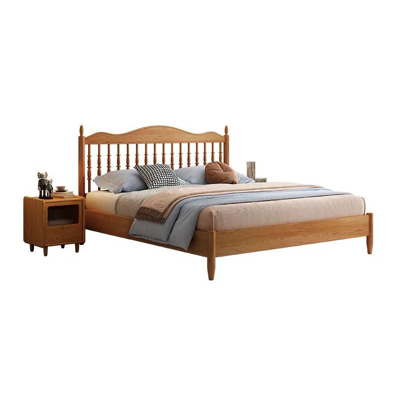 

Solid wood, double bed, simple Windsor bed, homestay ash , master bedroom single