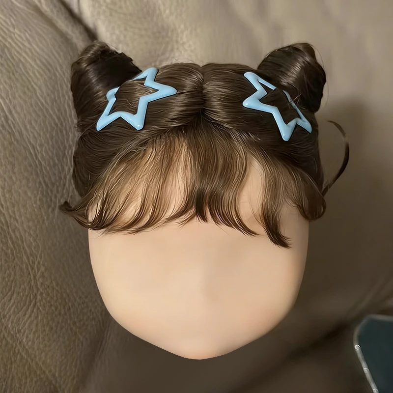 Blyth boneca peruca bonito banger gato orelha peruca para cabeça grande boneca, meng, DIANDIAN, Qbaby cabelo adequado para 26-27cm cabeça boneca acessórios