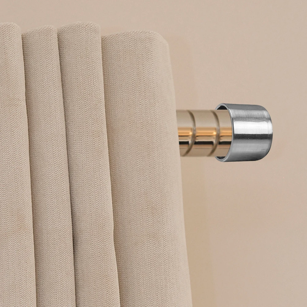 

Curtain Rod Plug Rods for Windows Pole Rail Decor Finials Ends Decorative Decoration Screw Alloy Cover