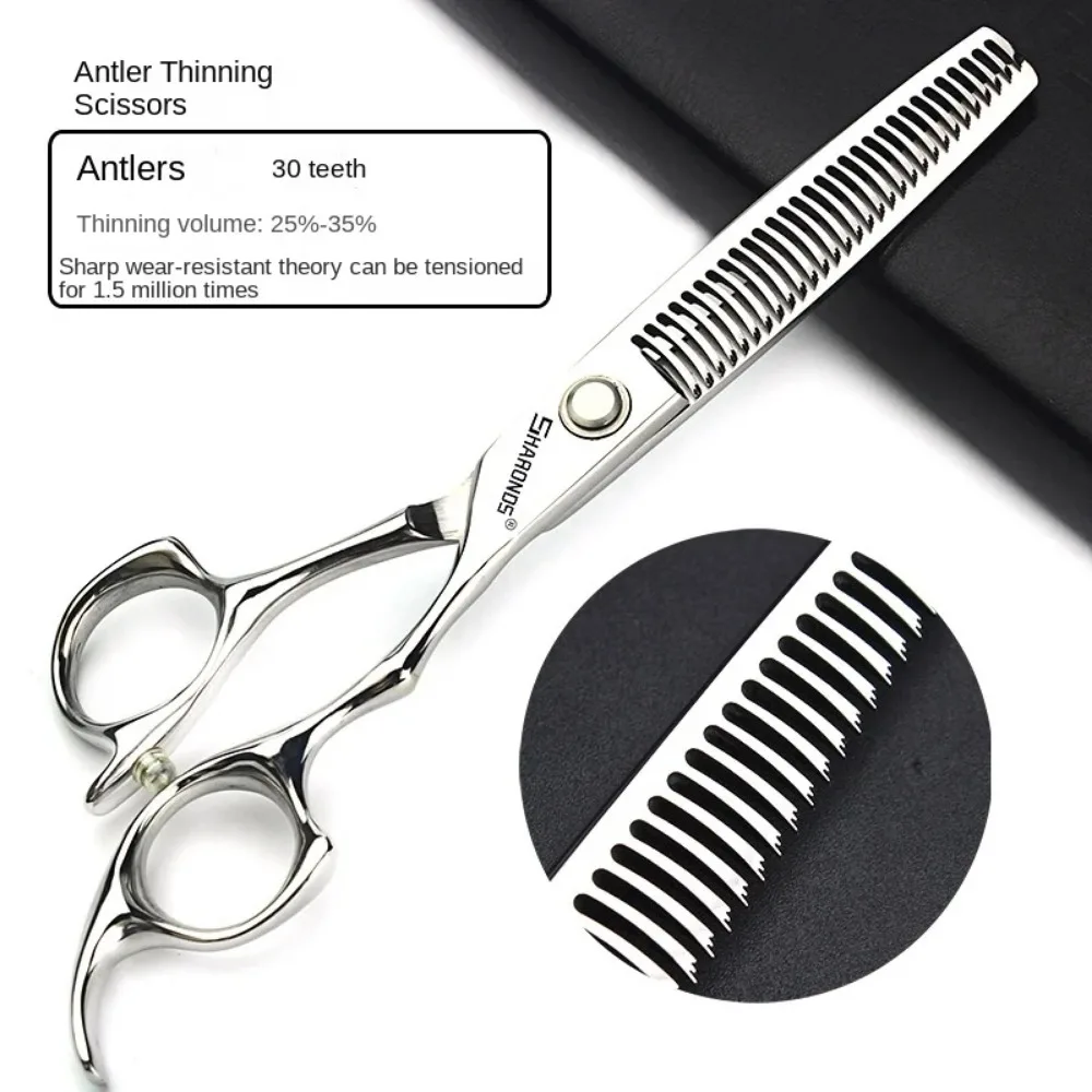 6-Zoll-Friseurschere mit Spezifikation, professionelle Friseurschere, Friseurschere-Set, flache, dünner werdende Haarschneidewerkzeuge – Detail 30