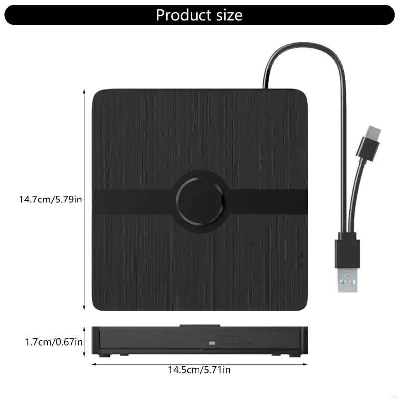 U55C USB Portable DVD Writer slanke externe optische schijf voor laptop, snelle snelheidsgegevensoverdracht voor